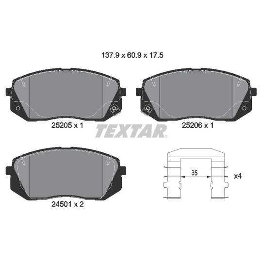 2520501 - Brake Pad Set, disc brake 