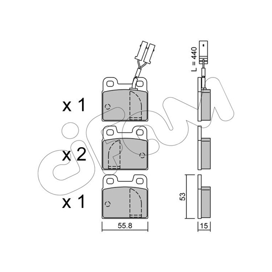 822-009-1 - Piduriklotsi komplekt, ketaspidur 