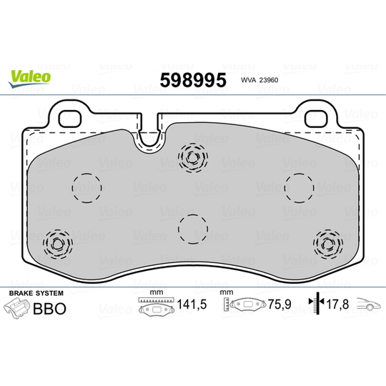 598995 - Brake Pad Set, disc brake 