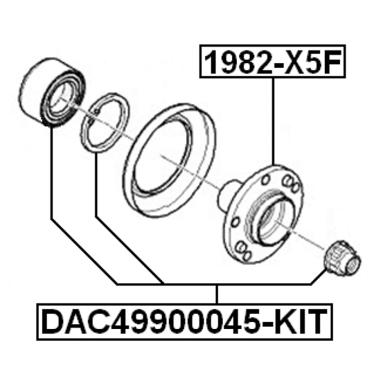 DAC49900045-KIT - Hjullager 