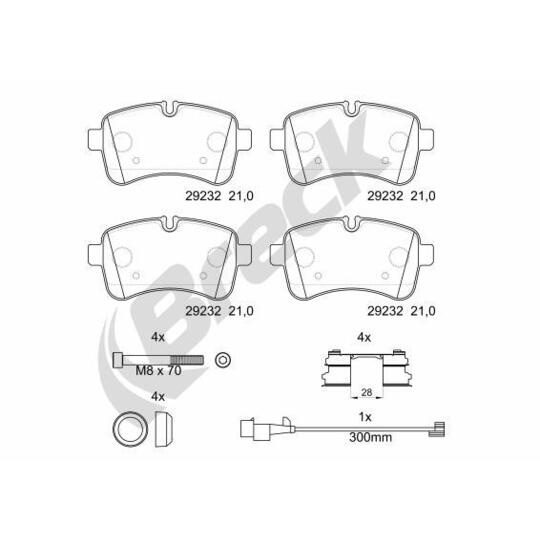 29232 00 703 00 - Brake Pad Set, disc brake 