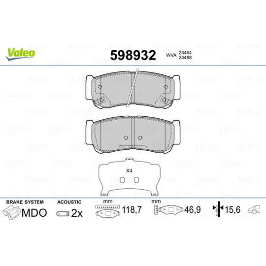 598932 - Brake Pad Set, disc brake 