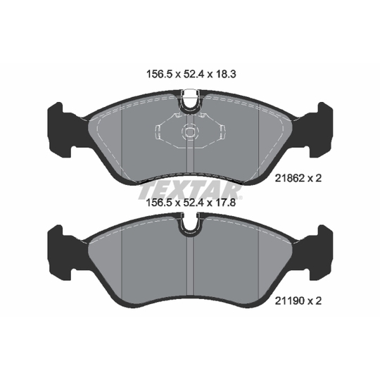 2186201 - Brake Pad Set, disc brake 