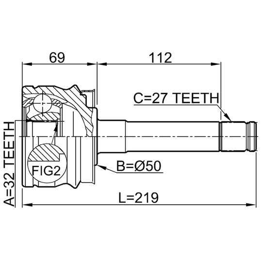 0210-R20 - Joint, drive shaft 