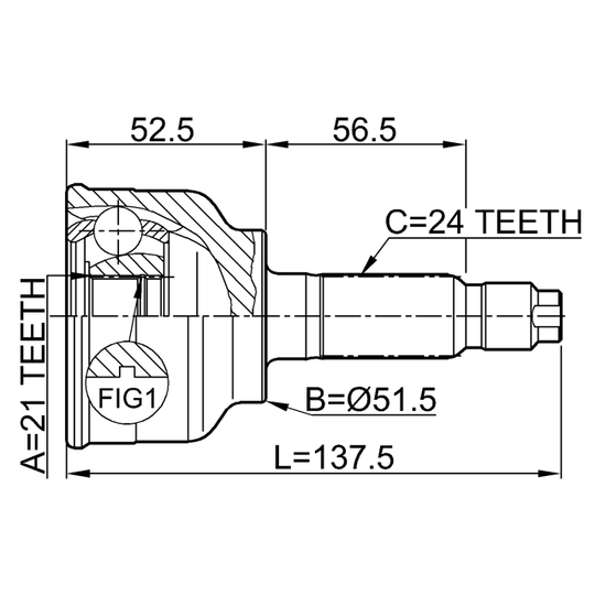 0510-004 - Joint Kit, drive shaft 