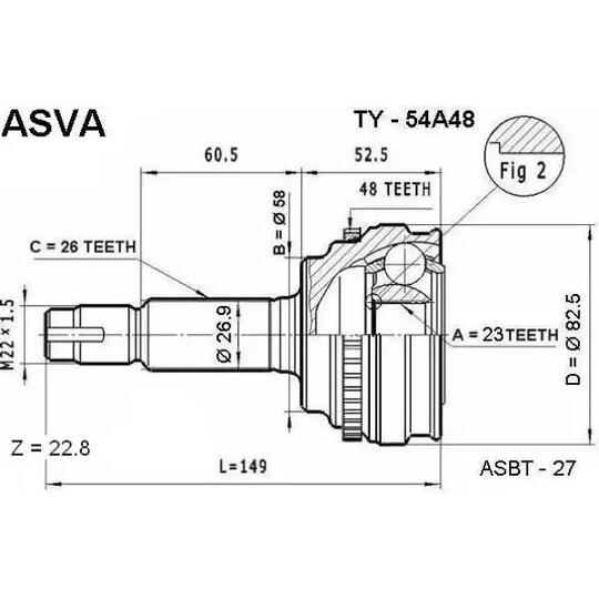 TY-54A48 - Ledsats, drivaxel 