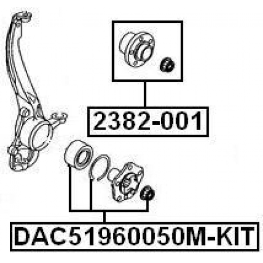 DAC51960050M-KIT - Pyöränlaakerisarja 