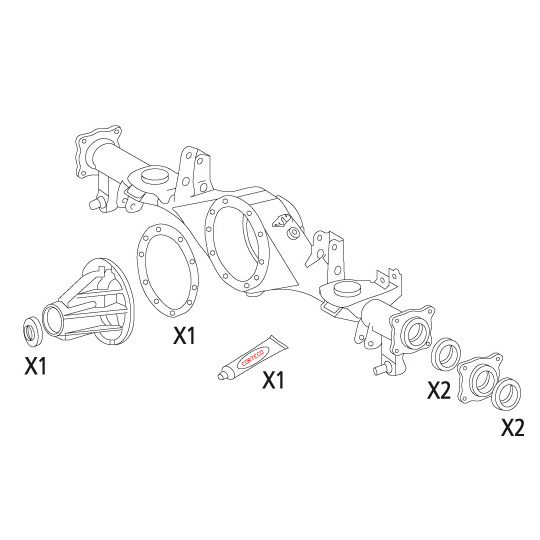 19535847 - Packningssats, differential 