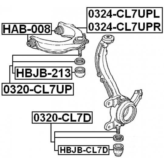 0324-CL7UPL - Track Control Arm 