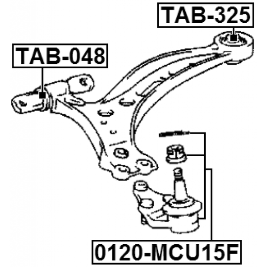 TAB-325 - Control Arm-/Trailing Arm Bush 