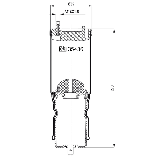 35436 - Bellow, driver cab suspension 