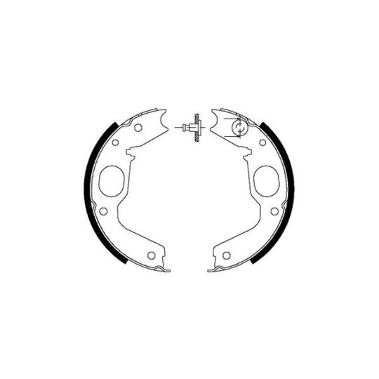 MFR489 - Brake Shoe Set, parking brake 