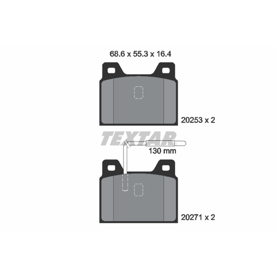 2025301 - Brake Pad Set, disc brake 