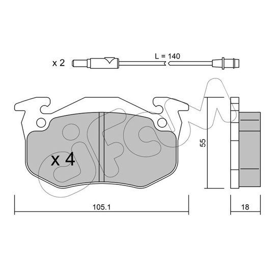 822-036-1 - Brake Pad Set, disc brake 