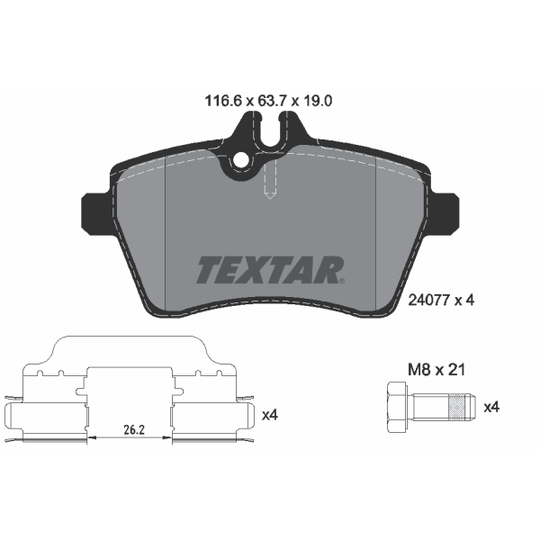 2407702 - Brake Pad Set, disc brake 