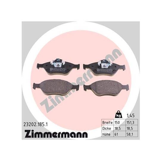 23202.185.1 - Brake Pad Set, disc brake 