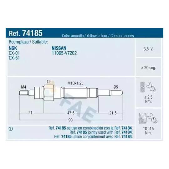 74185 - Glow Plug 