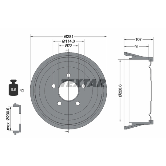 94034800 - Brake Drum 