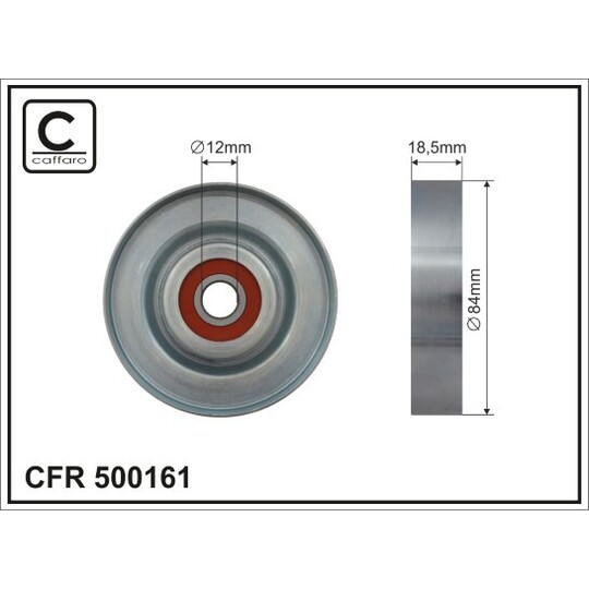 500161 - Tensioner Pulley, v-ribbed belt 