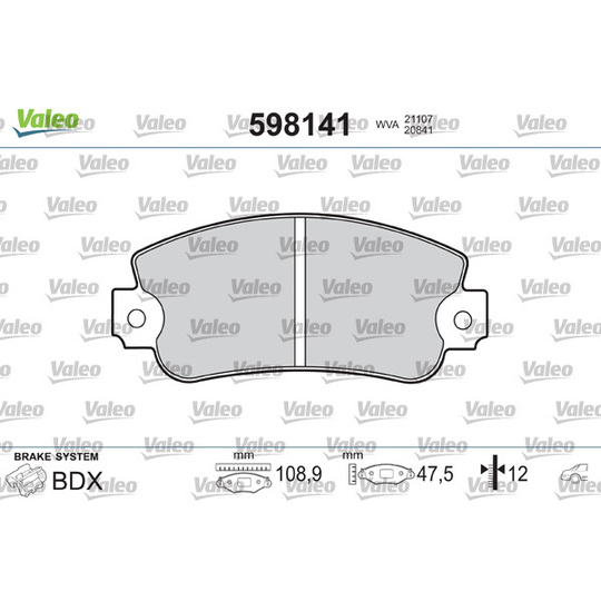 598141 - Brake Pad Set, disc brake 