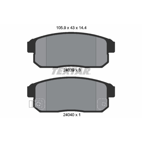 2403901 - Brake Pad Set, disc brake 