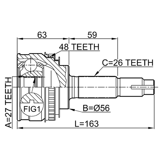 0110-018A48 - Joint, drive shaft 