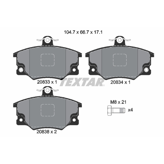 2083302 - Brake Pad Set, disc brake 