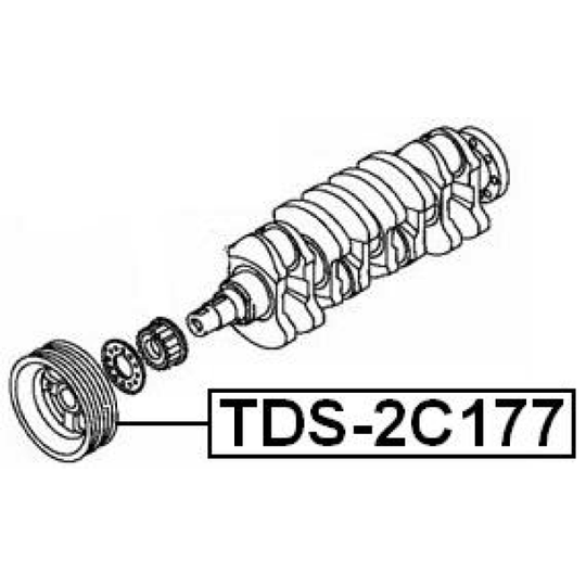 TDS-2C177 - Hihnapyörä, kampiakseli 