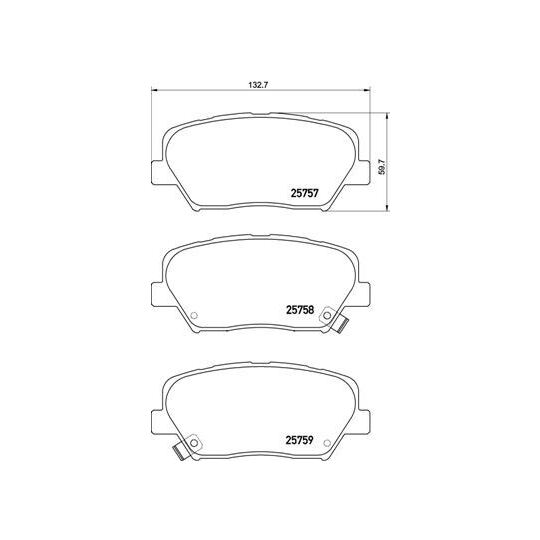 P 30 070 - Brake Pad Set, disc brake 