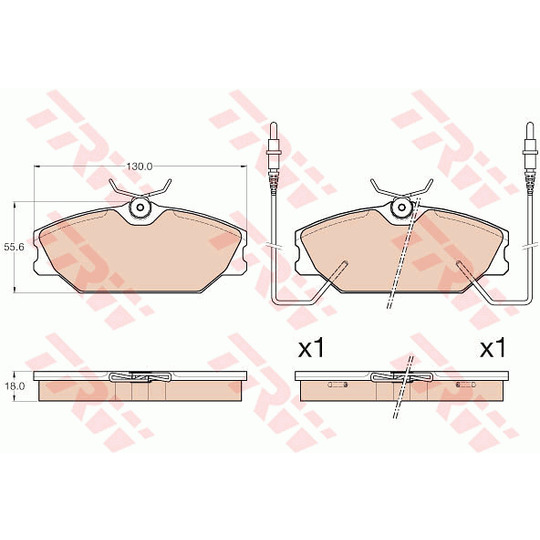 GDB2012 - Brake Pad Set, disc brake 