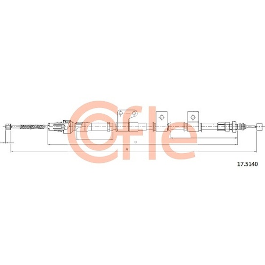 17.5140 - Cable, parking brake 