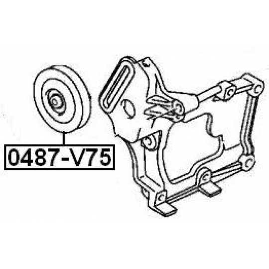 0487-V75 - Tensioner Pulley, v-ribbed belt 