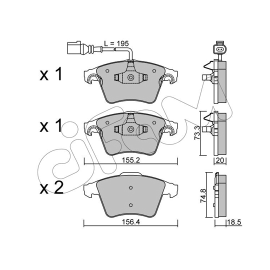 822-552-0 - Brake Pad Set, disc brake 