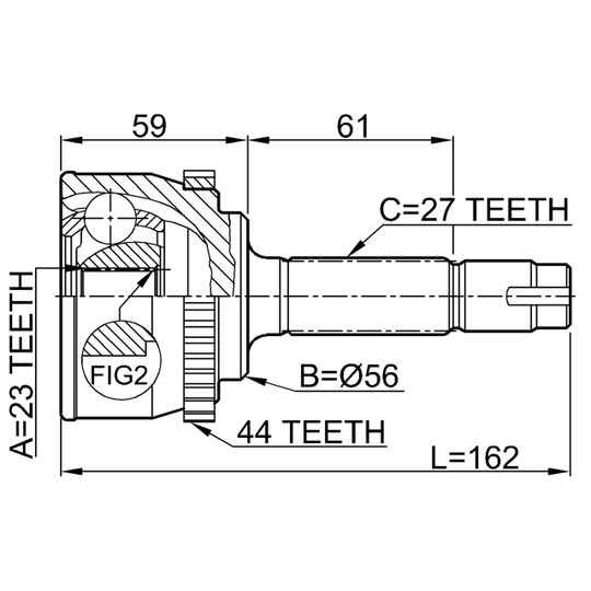 0210-076A44 - Joint, drive shaft 