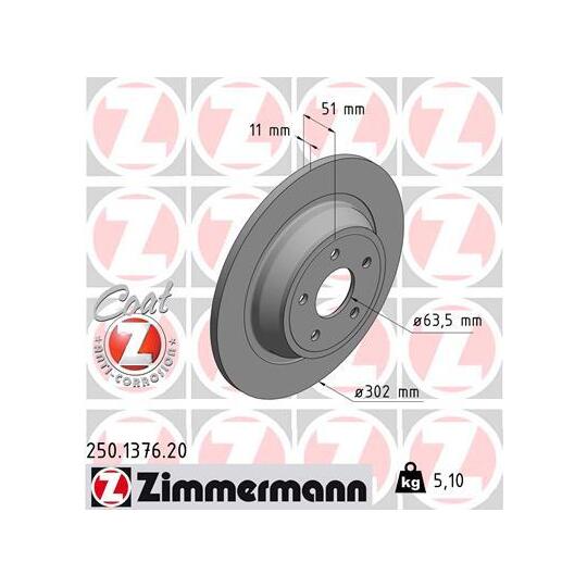 250.1376.20 - Brake Disc 