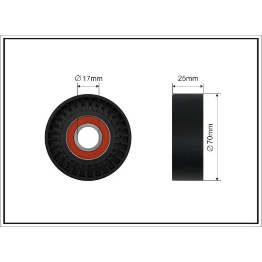 01-99 - Tensioner Pulley, v-ribbed belt 