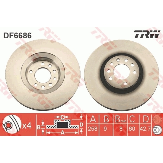 DF6686 - Brake Disc 