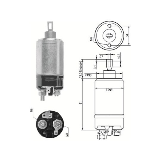 940113050087 - Solenoid Switch, starter 