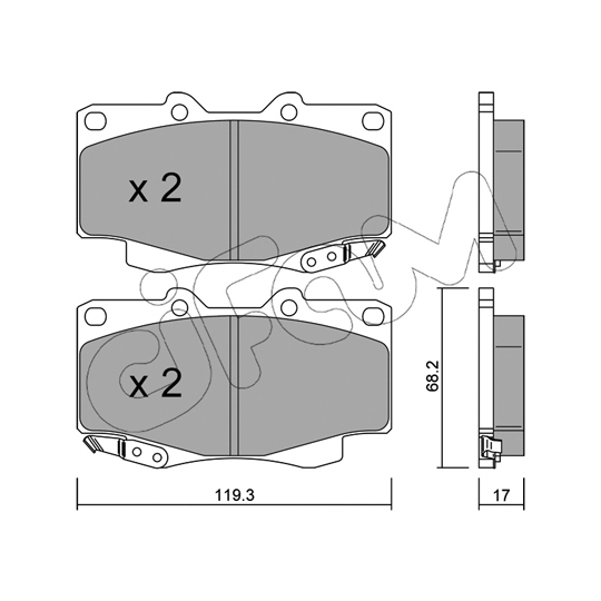 822-129-1 - Brake Pad Set, disc brake 