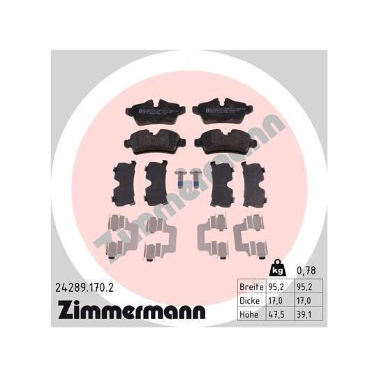 24289.170.2 - Brake Pad Set, disc brake 