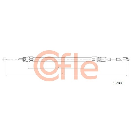10.9430 - Cable, parking brake 