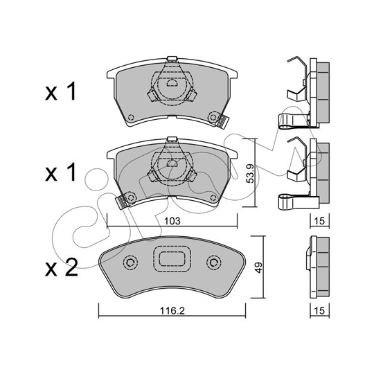 822-386-0 - Brake Pad Set, disc brake 