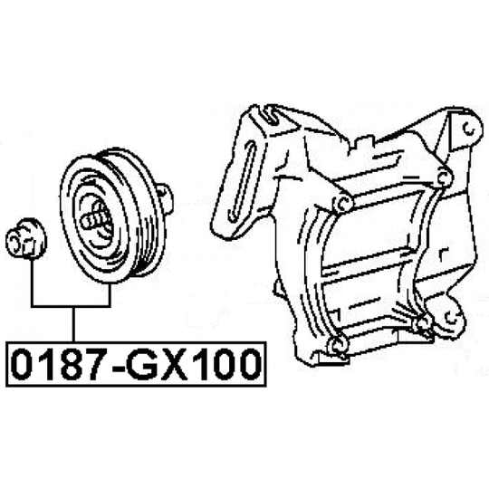 0187-GX100 - Tensioner Pulley, v-ribbed belt 