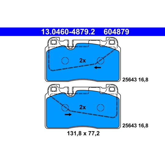 13.0460-4879.2 - Brake Pad Set, disc brake 
