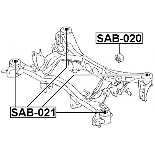 SAB-020 - Mounting, axle beam 