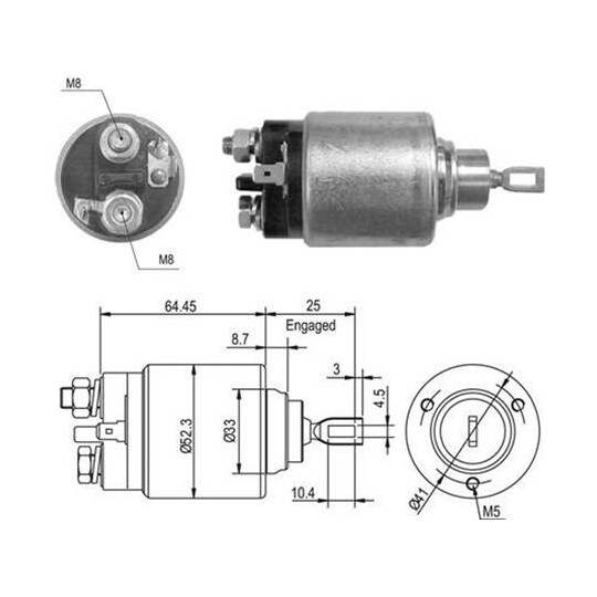 940113050012 - Solenoid Switch, starter 