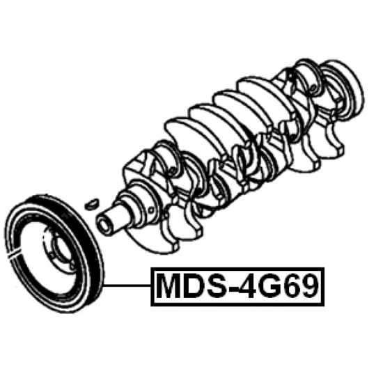 MDS-4G69 - Belt Pulley, crankshaft 