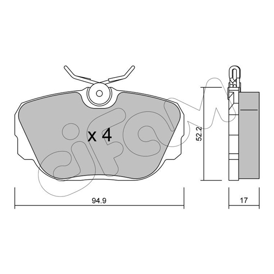822-042-0 - Brake Pad Set, disc brake 