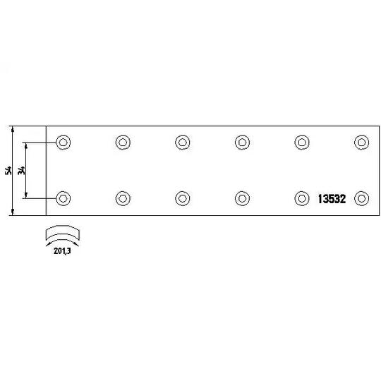 1302002 - Brake Lining Kit, drum brake 