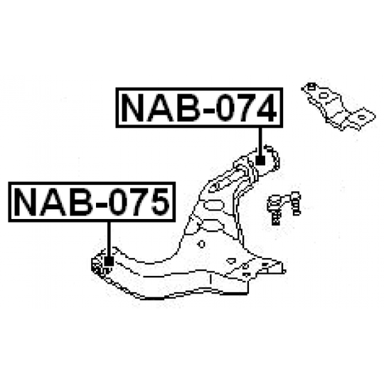 NAB-075 - Control Arm-/Trailing Arm Bush 